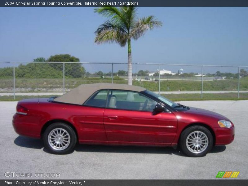 Inferno Red Pearl / Sandstone 2004 Chrysler Sebring Touring Convertible