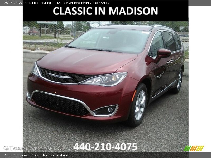 Velvet Red Pearl / Black/Alloy 2017 Chrysler Pacifica Touring L Plus