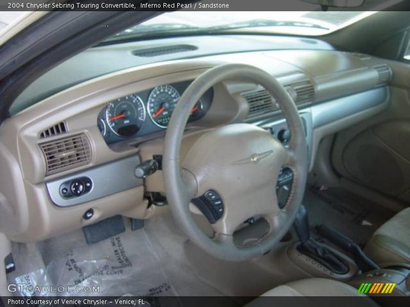Inferno Red Pearl / Sandstone 2004 Chrysler Sebring Touring Convertible