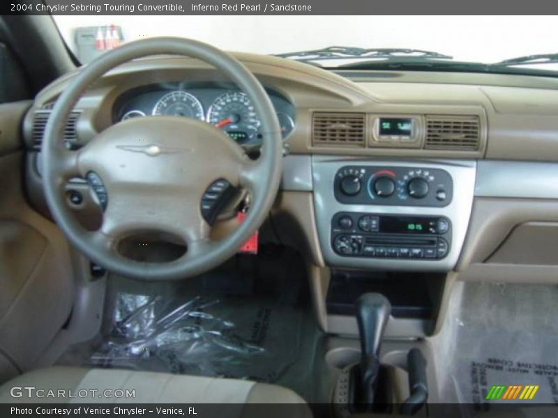 Inferno Red Pearl / Sandstone 2004 Chrysler Sebring Touring Convertible