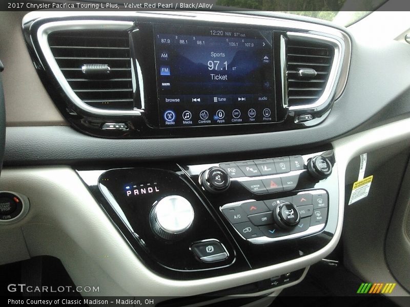 Velvet Red Pearl / Black/Alloy 2017 Chrysler Pacifica Touring L Plus