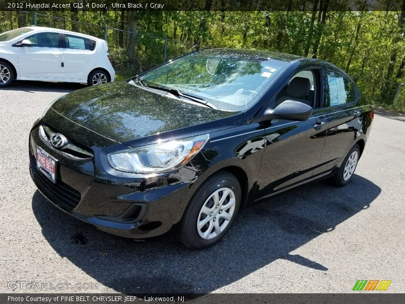 Ultra Black / Gray 2012 Hyundai Accent GLS 4 Door