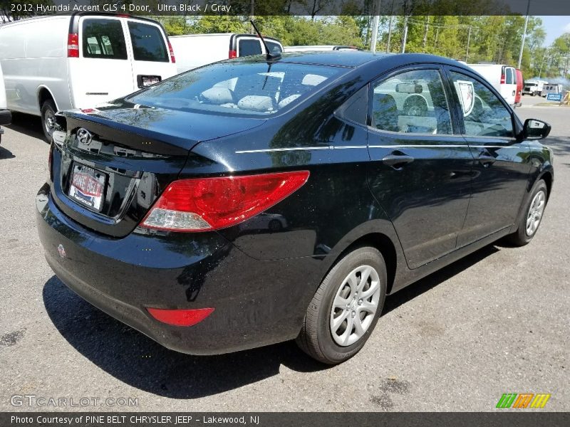 Ultra Black / Gray 2012 Hyundai Accent GLS 4 Door