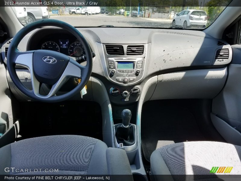 Ultra Black / Gray 2012 Hyundai Accent GLS 4 Door