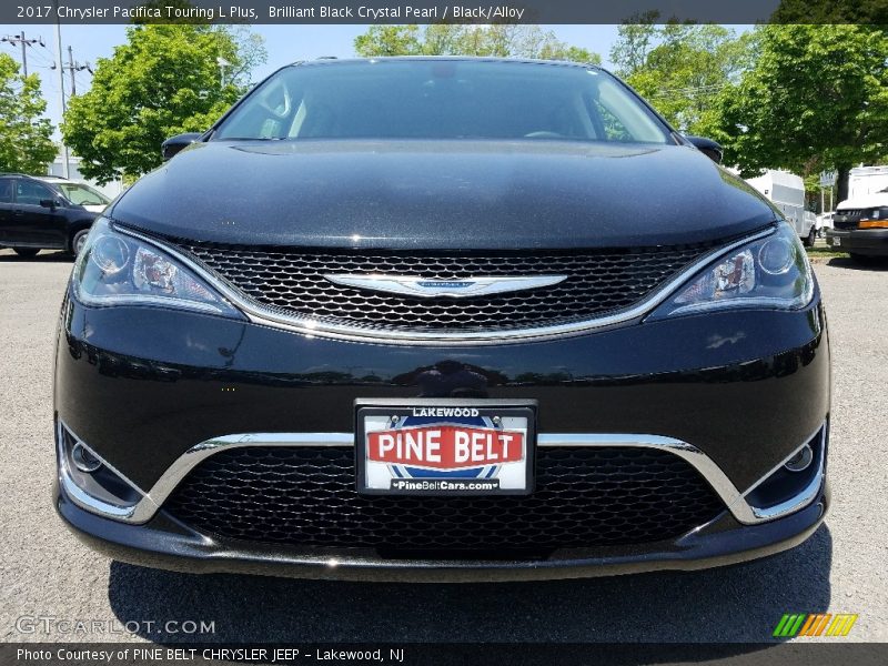 Brilliant Black Crystal Pearl / Black/Alloy 2017 Chrysler Pacifica Touring L Plus