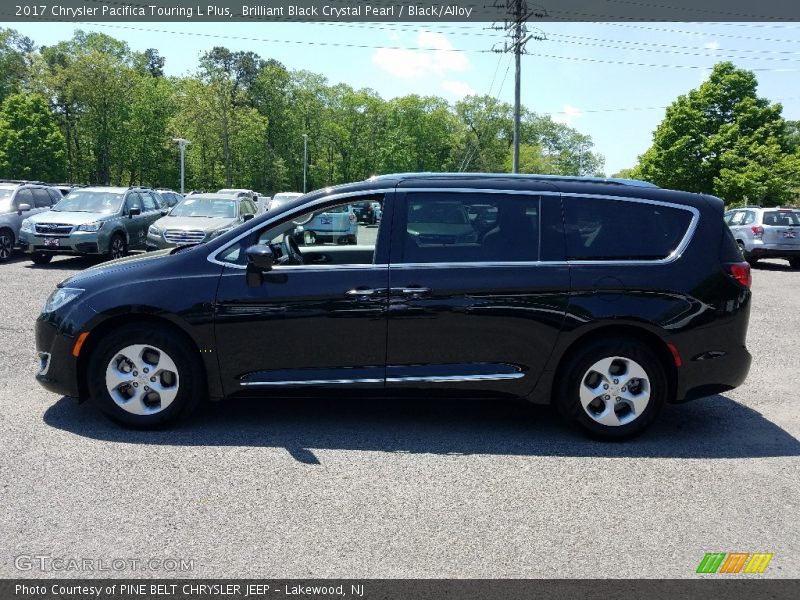 Brilliant Black Crystal Pearl / Black/Alloy 2017 Chrysler Pacifica Touring L Plus