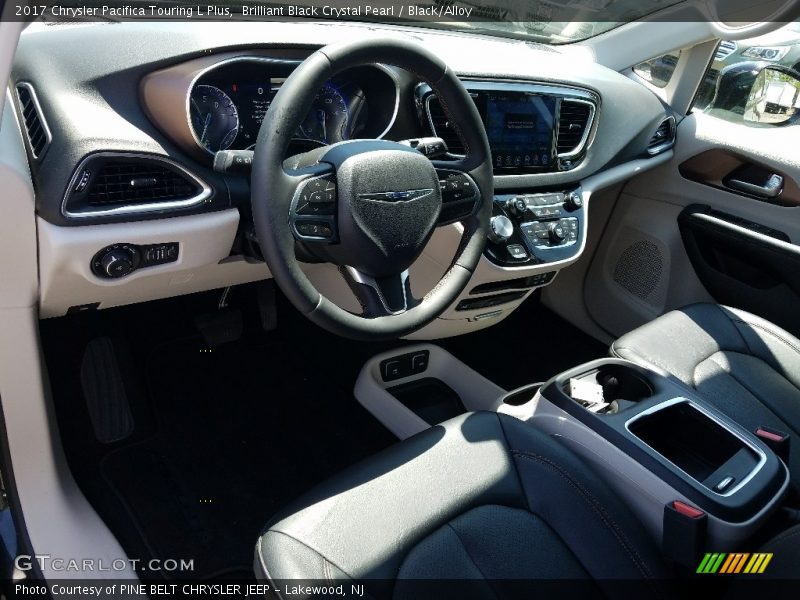 Brilliant Black Crystal Pearl / Black/Alloy 2017 Chrysler Pacifica Touring L Plus
