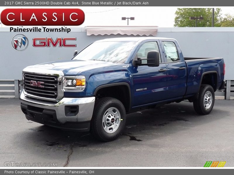 Stone Blue Metallic / Jet Black/Dark Ash 2017 GMC Sierra 2500HD Double Cab 4x4