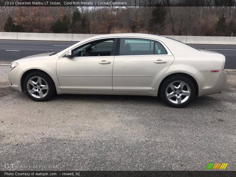Gold Mist Metallic / Cocoa/Cashmere 2010 Chevrolet Malibu LT Sedan