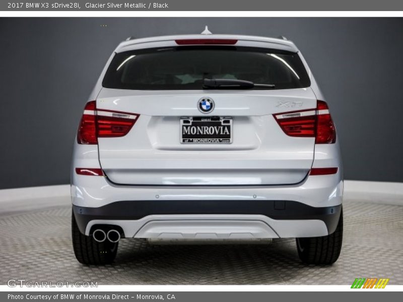 Glacier Silver Metallic / Black 2017 BMW X3 sDrive28i