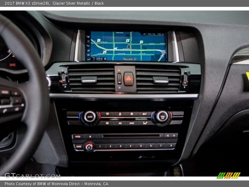 Glacier Silver Metallic / Black 2017 BMW X3 sDrive28i