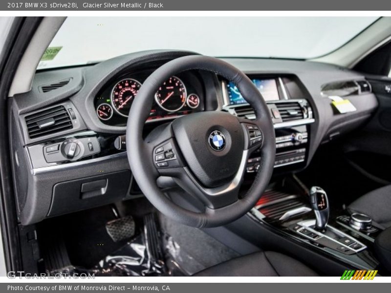 Glacier Silver Metallic / Black 2017 BMW X3 sDrive28i