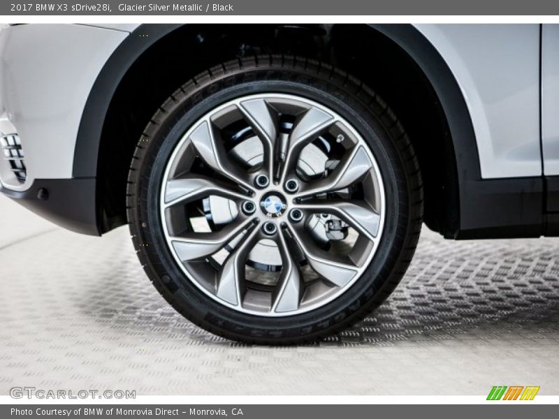Glacier Silver Metallic / Black 2017 BMW X3 sDrive28i