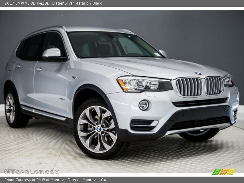 Glacier Silver Metallic / Black 2017 BMW X3 sDrive28i
