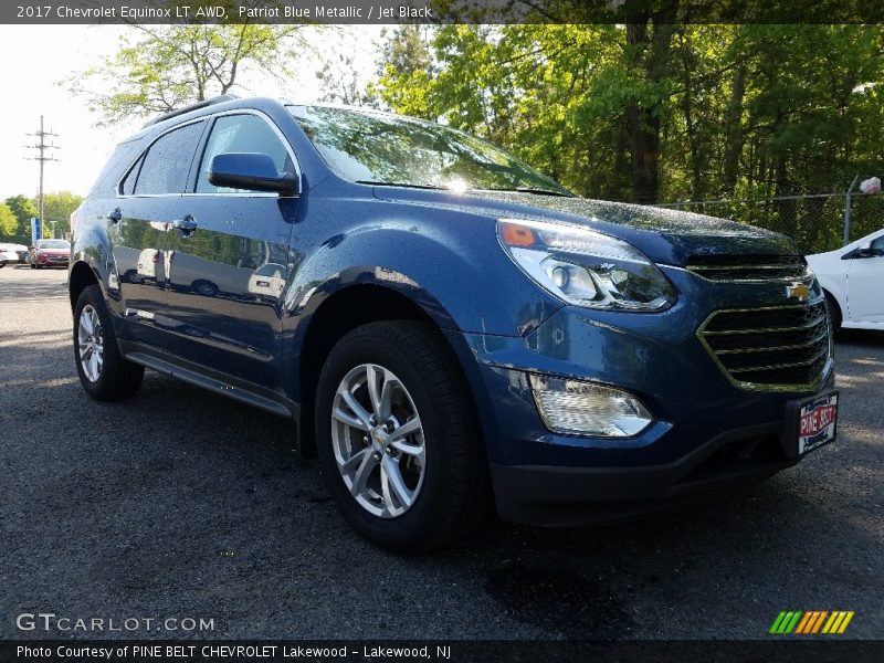 Patriot Blue Metallic / Jet Black 2017 Chevrolet Equinox LT AWD