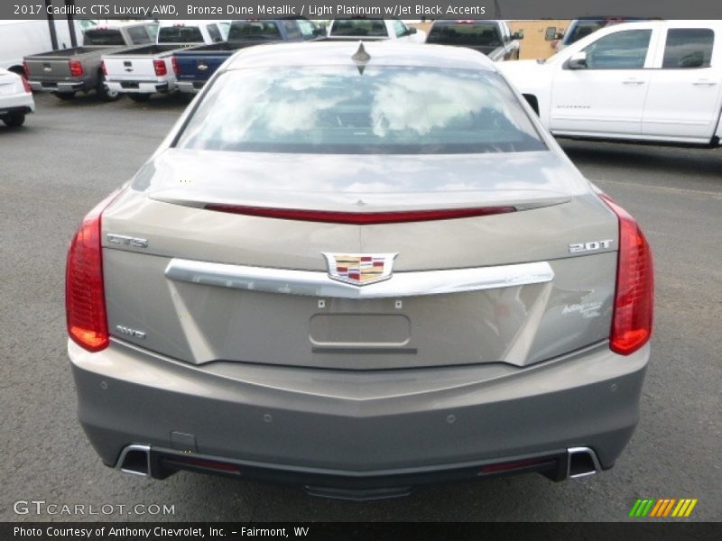 Bronze Dune Metallic / Light Platinum w/Jet Black Accents 2017 Cadillac CTS Luxury AWD