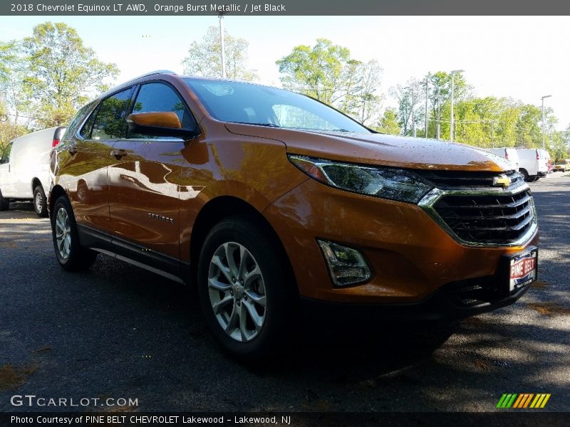 Orange Burst Metallic / Jet Black 2018 Chevrolet Equinox LT AWD