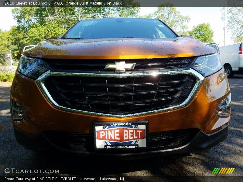 Orange Burst Metallic / Jet Black 2018 Chevrolet Equinox LT AWD
