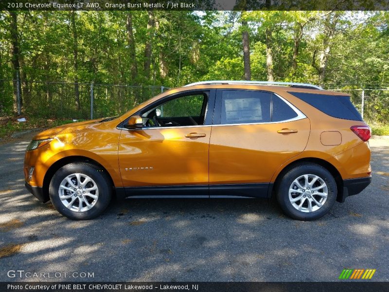 Orange Burst Metallic / Jet Black 2018 Chevrolet Equinox LT AWD