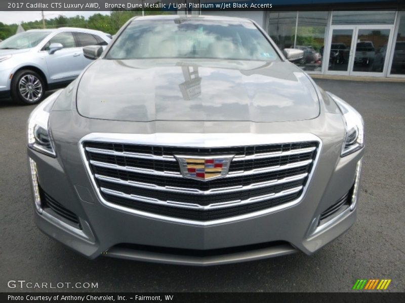 Bronze Dune Metallic / Light Platinum w/Jet Black Accents 2017 Cadillac CTS Luxury AWD