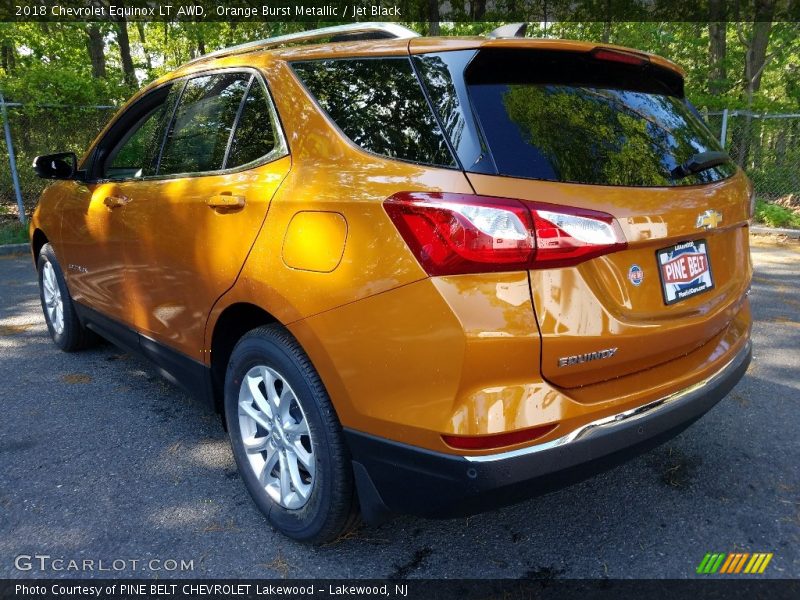 Orange Burst Metallic / Jet Black 2018 Chevrolet Equinox LT AWD