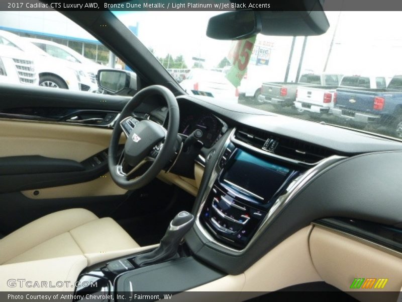 Bronze Dune Metallic / Light Platinum w/Jet Black Accents 2017 Cadillac CTS Luxury AWD