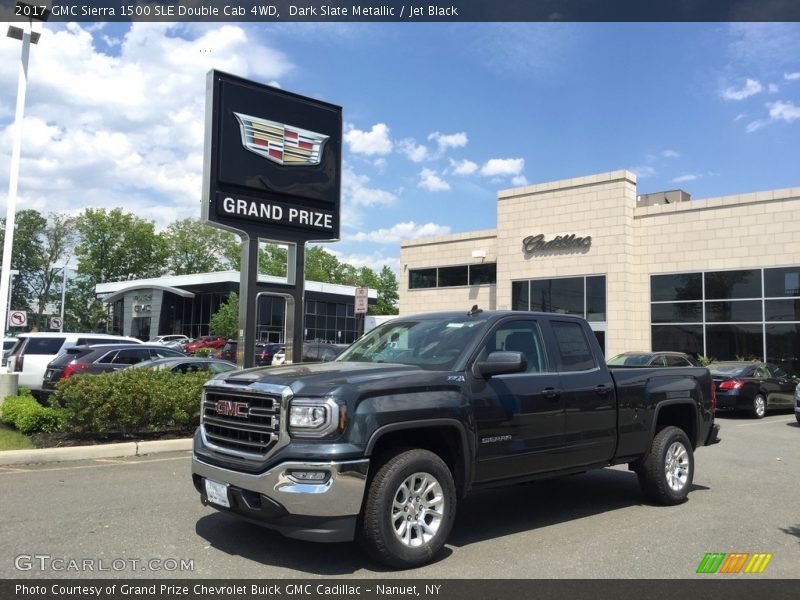 Dark Slate Metallic / Jet Black 2017 GMC Sierra 1500 SLE Double Cab 4WD