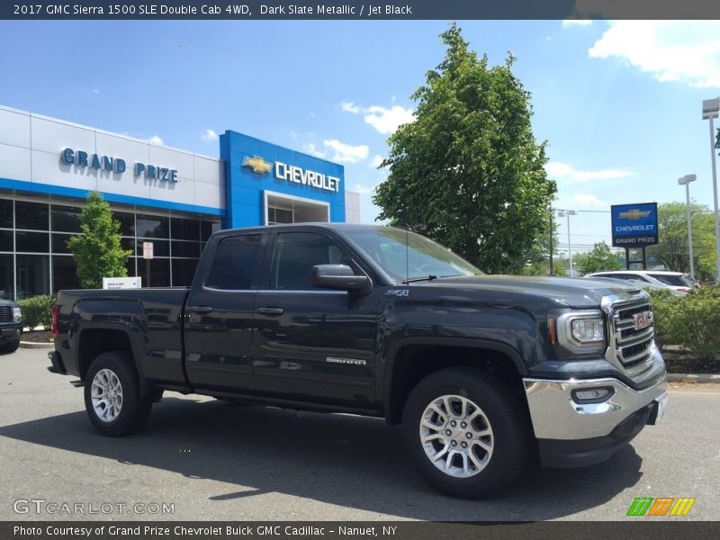 Dark Slate Metallic / Jet Black 2017 GMC Sierra 1500 SLE Double Cab 4WD