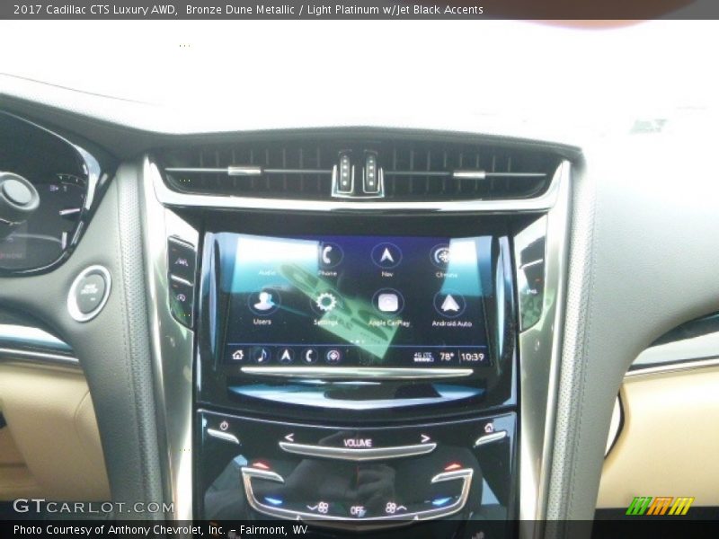 Bronze Dune Metallic / Light Platinum w/Jet Black Accents 2017 Cadillac CTS Luxury AWD