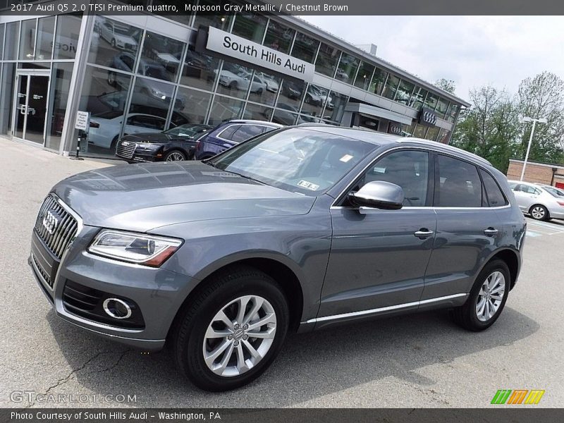 Monsoon Gray Metallic / Chestnut Brown 2017 Audi Q5 2.0 TFSI Premium quattro