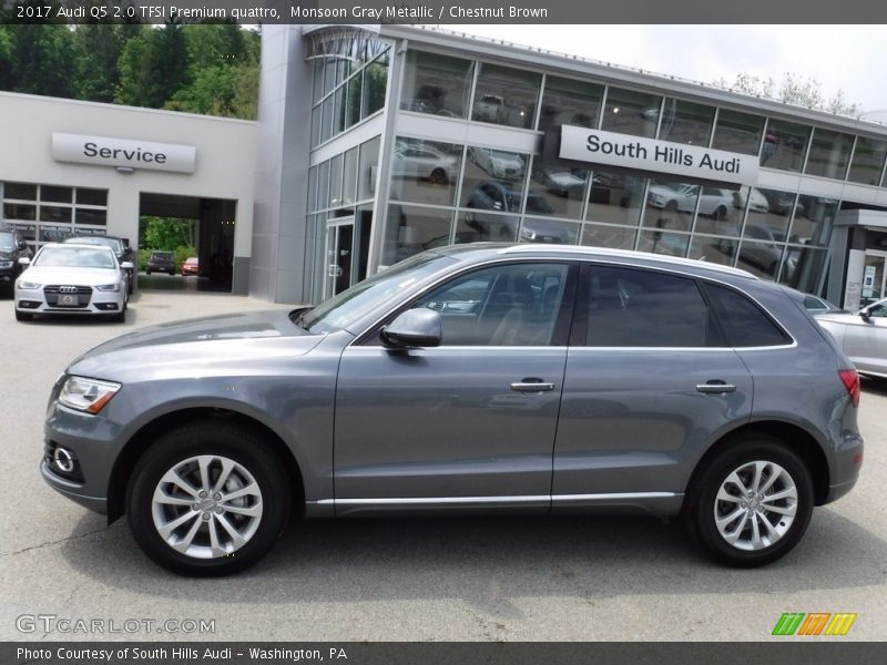 Monsoon Gray Metallic / Chestnut Brown 2017 Audi Q5 2.0 TFSI Premium quattro
