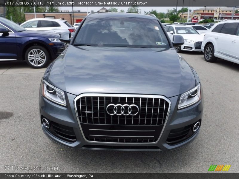 Monsoon Gray Metallic / Chestnut Brown 2017 Audi Q5 2.0 TFSI Premium quattro