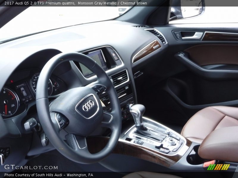 Monsoon Gray Metallic / Chestnut Brown 2017 Audi Q5 2.0 TFSI Premium quattro