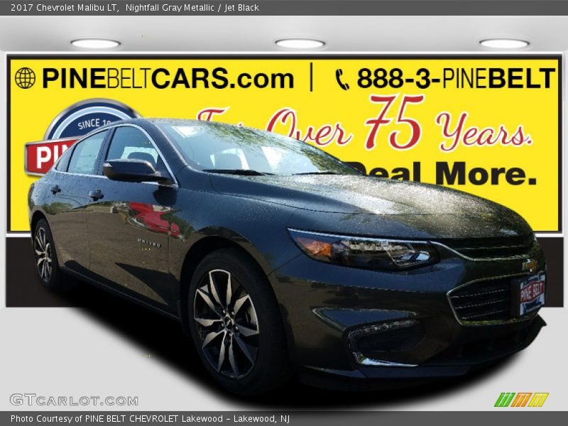 Nightfall Gray Metallic / Jet Black 2017 Chevrolet Malibu LT