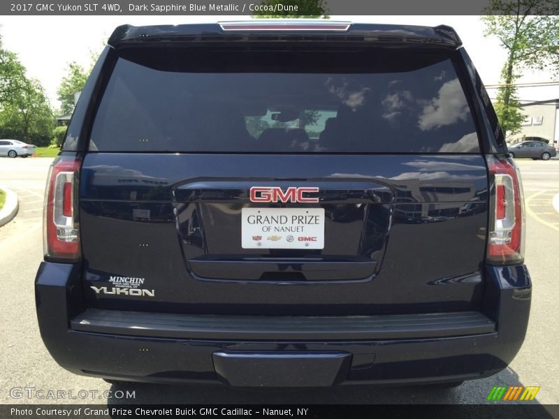 Dark Sapphire Blue Metallic / Cocoa/Dune 2017 GMC Yukon SLT 4WD