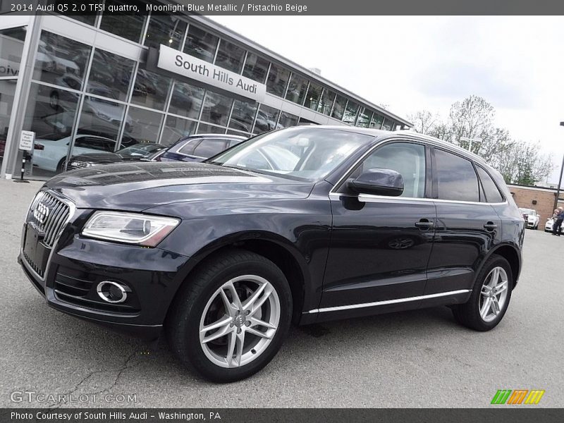 Moonlight Blue Metallic / Pistachio Beige 2014 Audi Q5 2.0 TFSI quattro
