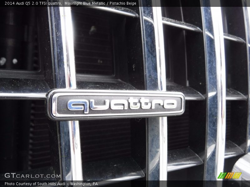 Moonlight Blue Metallic / Pistachio Beige 2014 Audi Q5 2.0 TFSI quattro