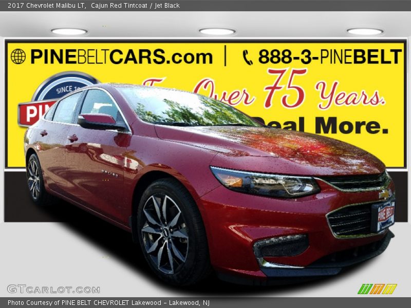Cajun Red Tintcoat / Jet Black 2017 Chevrolet Malibu LT
