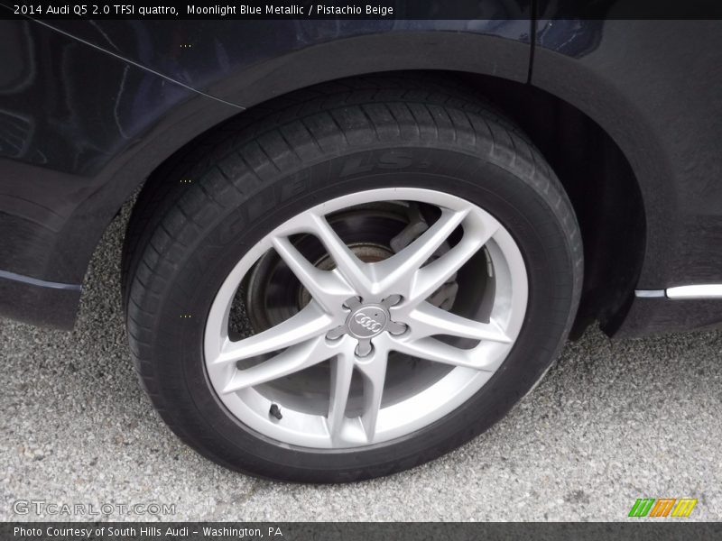 Moonlight Blue Metallic / Pistachio Beige 2014 Audi Q5 2.0 TFSI quattro