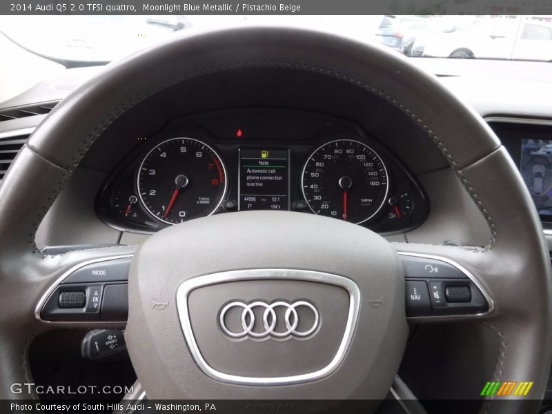 Moonlight Blue Metallic / Pistachio Beige 2014 Audi Q5 2.0 TFSI quattro