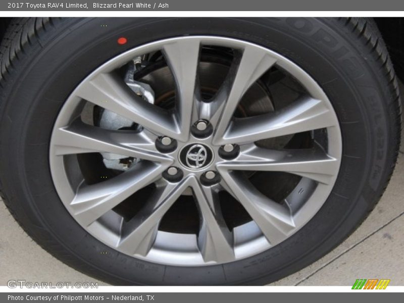 Blizzard Pearl White / Ash 2017 Toyota RAV4 Limited