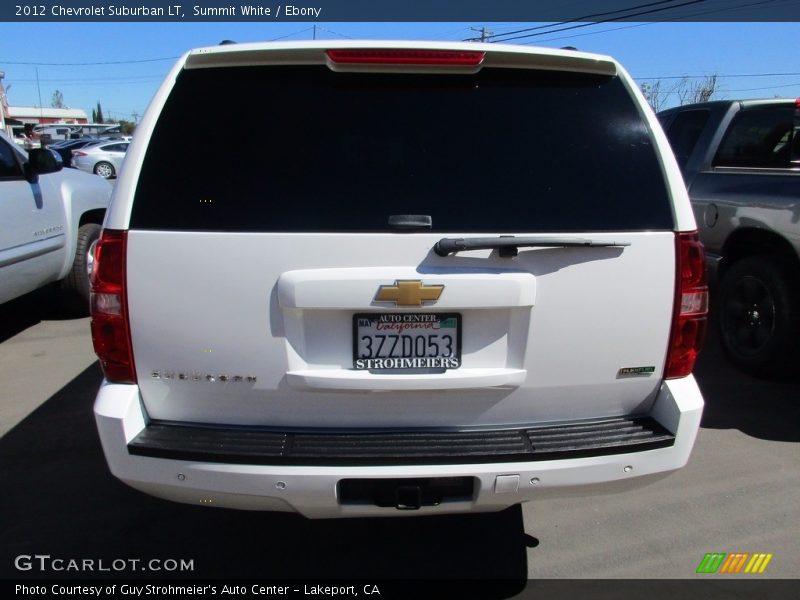 Summit White / Ebony 2012 Chevrolet Suburban LT