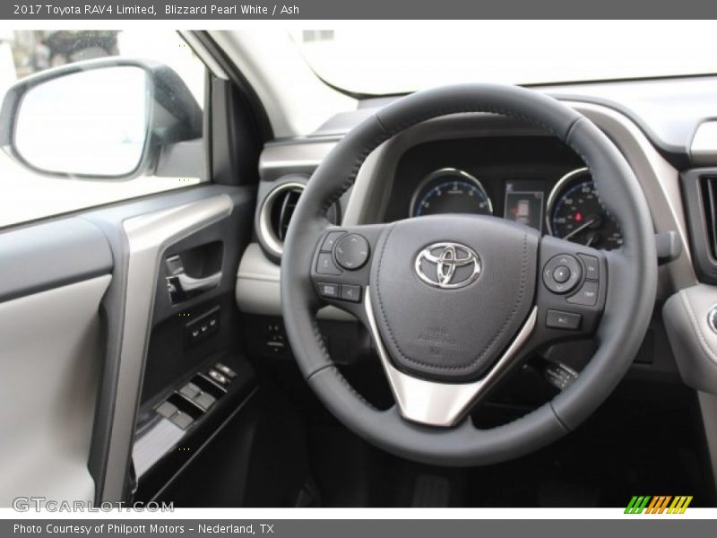 Blizzard Pearl White / Ash 2017 Toyota RAV4 Limited