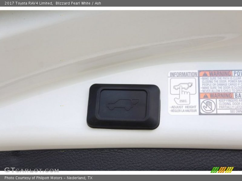 Blizzard Pearl White / Ash 2017 Toyota RAV4 Limited