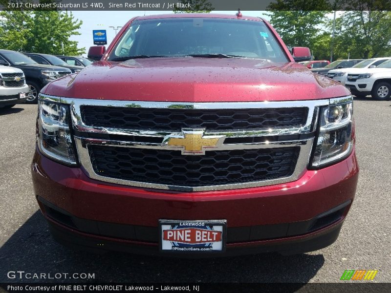 Siren Red Tintcoat / Jet Black 2017 Chevrolet Suburban LS 4WD