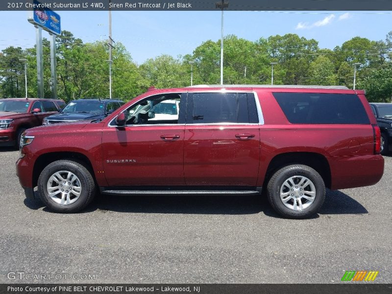 Siren Red Tintcoat / Jet Black 2017 Chevrolet Suburban LS 4WD