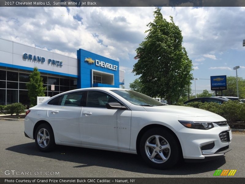 Summit White / Jet Black 2017 Chevrolet Malibu LS
