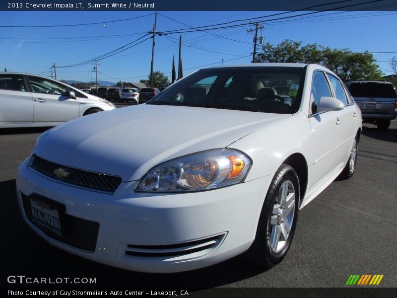 Summit White / Neutral 2013 Chevrolet Impala LT