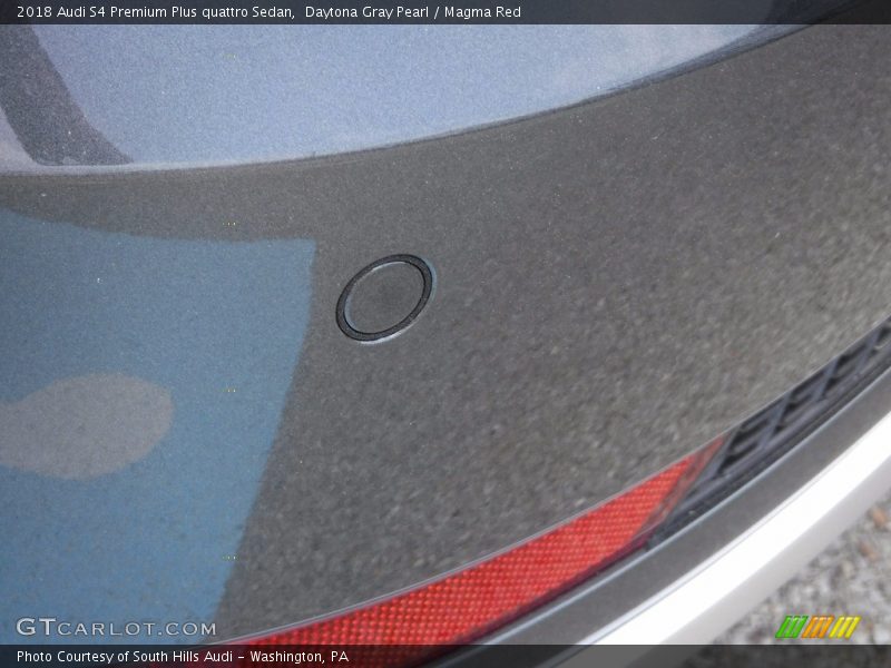 Daytona Gray Pearl / Magma Red 2018 Audi S4 Premium Plus quattro Sedan
