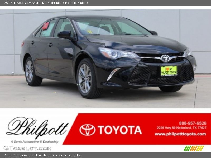 Midnight Black Metallic / Black 2017 Toyota Camry SE